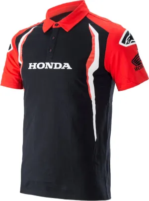 Alpinestars Honda Polo Shirt, Black/Red