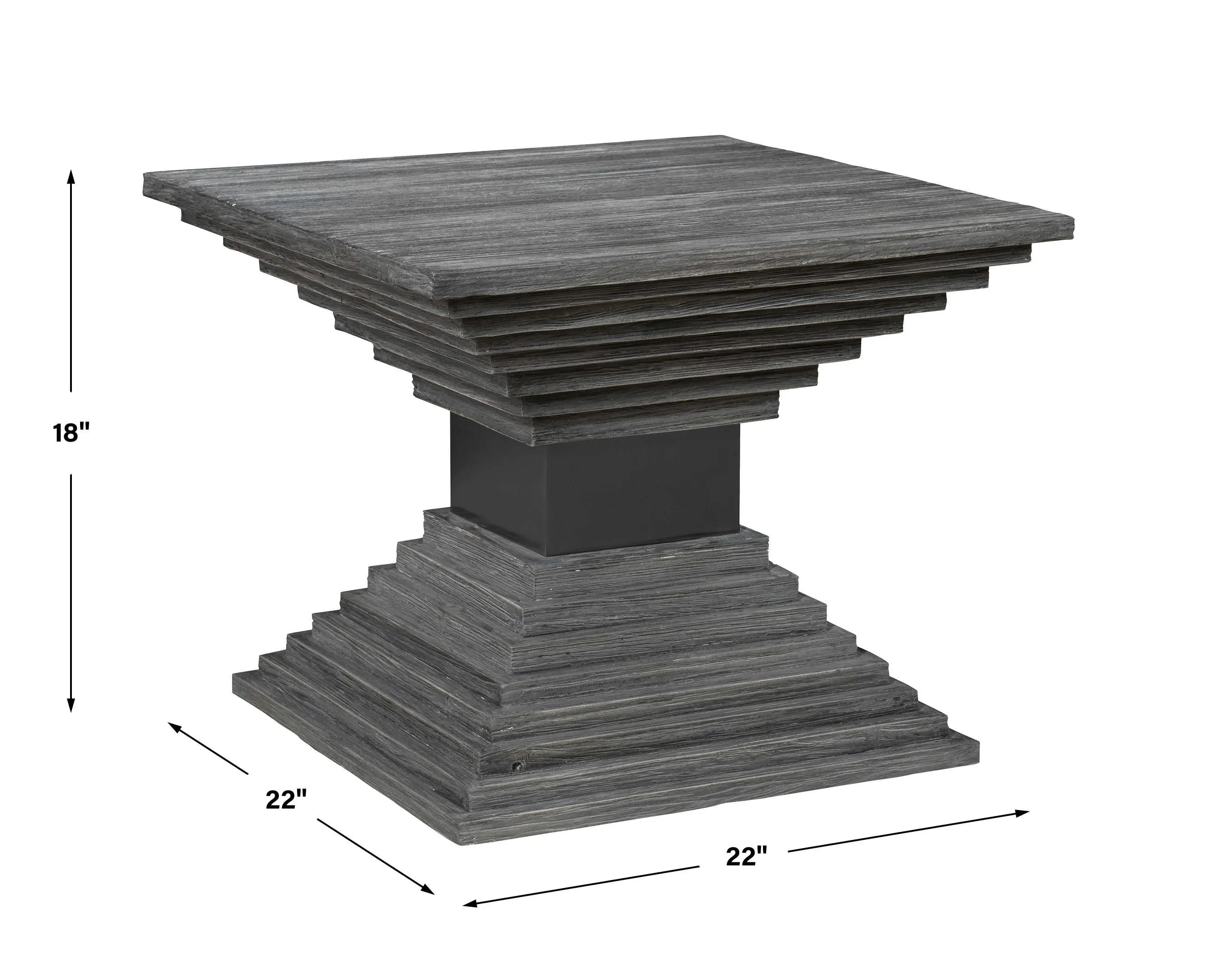 Andes Wooden Geometric Accent Table