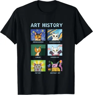 Art History Cats Fine Arts Cat for Art Collector T-Shirt