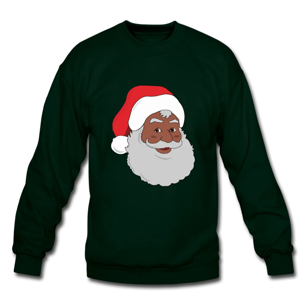 Black Santa Unisex Crewneck Sweatshirt (Style 2)