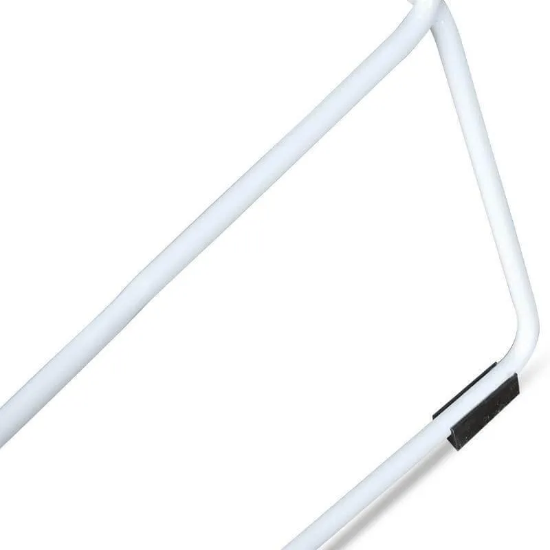 Calibre 65cm Bar Stool - white Seat With white metal Frame