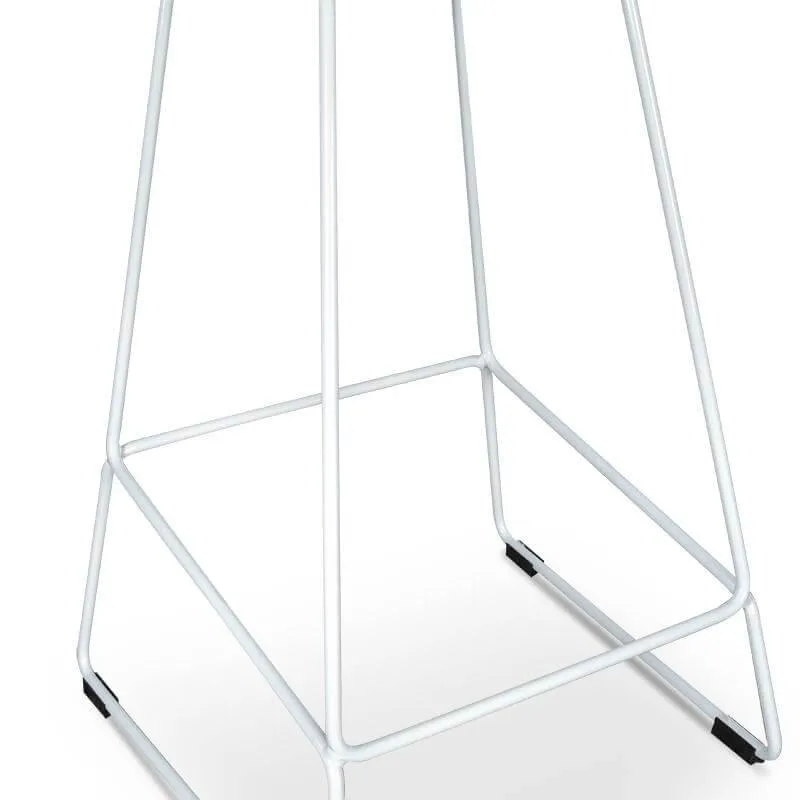 Calibre 65cm Bar Stool - white Seat With white metal Frame