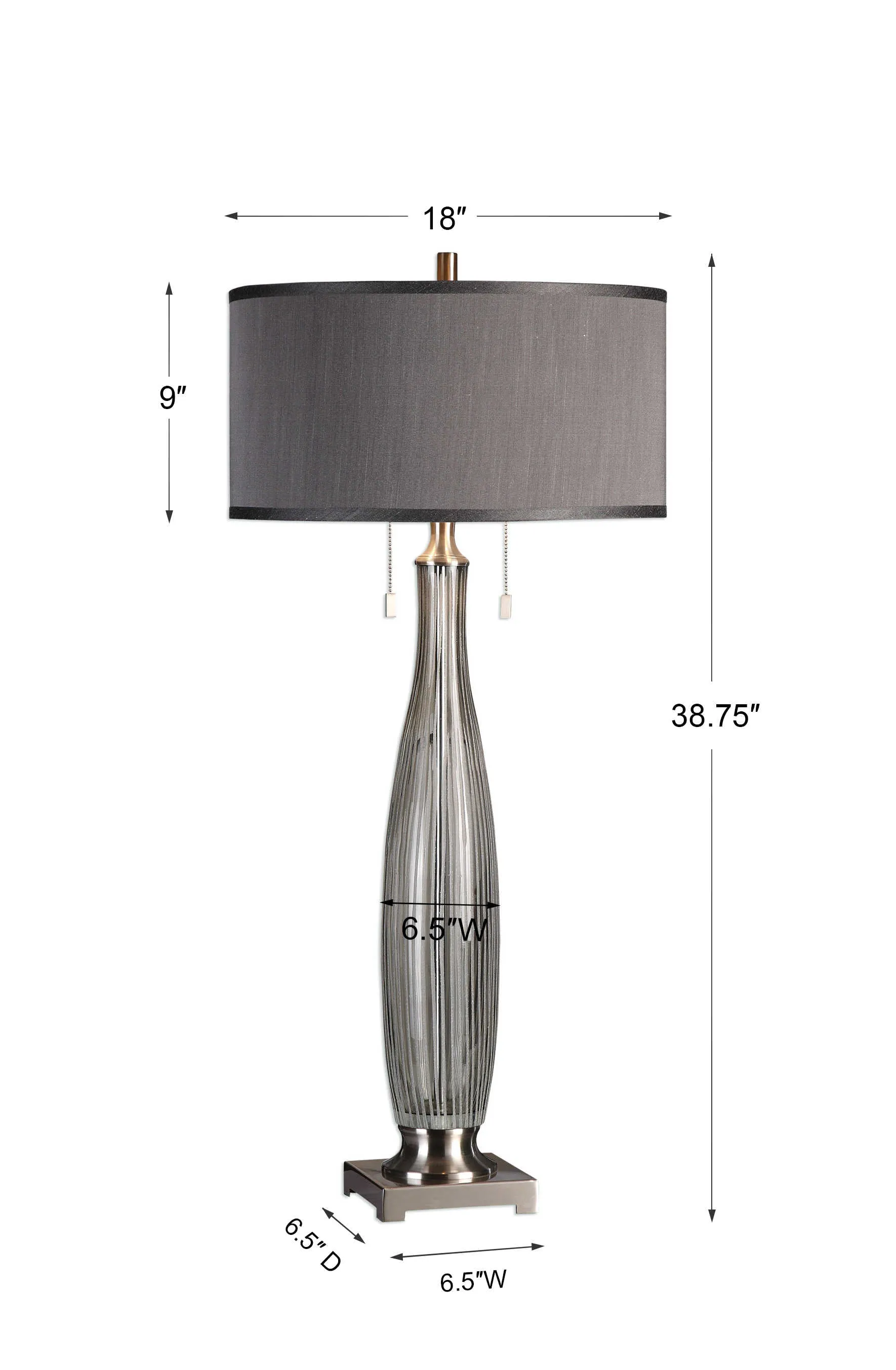 Coloma Gray Glass Table Lamp