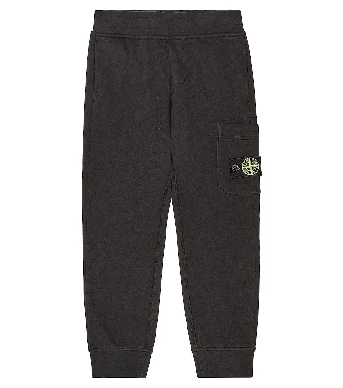 Compass cotton fleece sweatpants Stone Island Junior, black