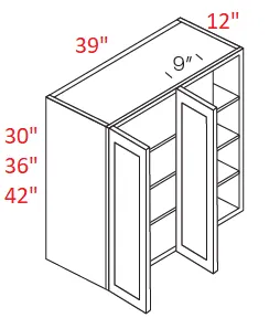EB02-WBC39/4236 Elegant Smokey Gray Assembled Wall Blind Corner Cabinet