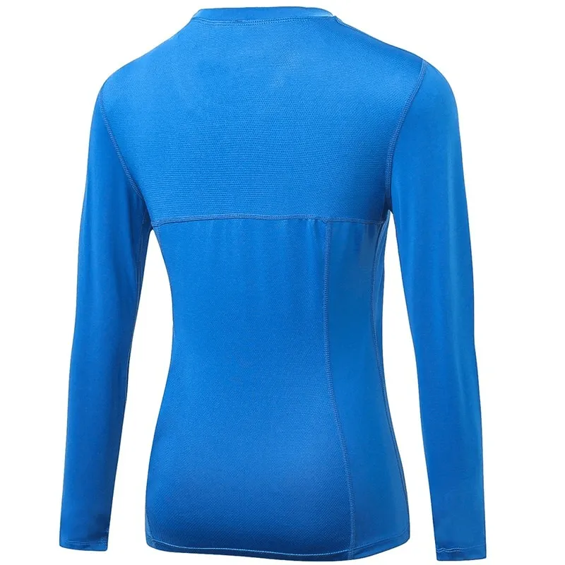 Elastic Long Sleeves Running Top / Women's Gym Compression Sportswear - SF0054
