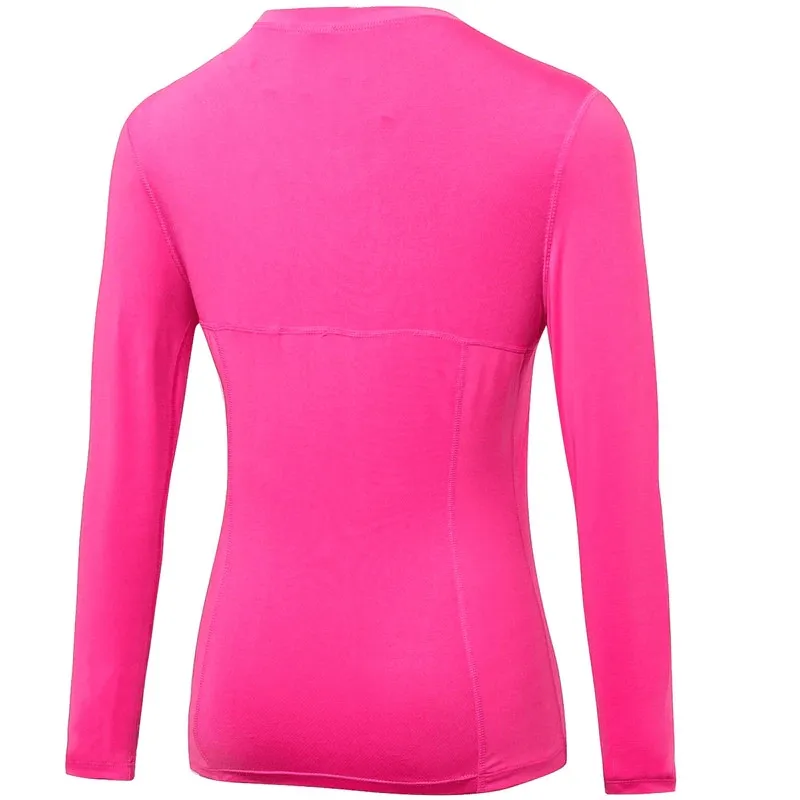 Elastic Long Sleeves Running Top / Women's Gym Compression Sportswear - SF0054