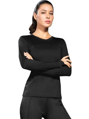 Elastic Long Sleeves Running Top / Women's Gym Compression Sportswear - SF0054