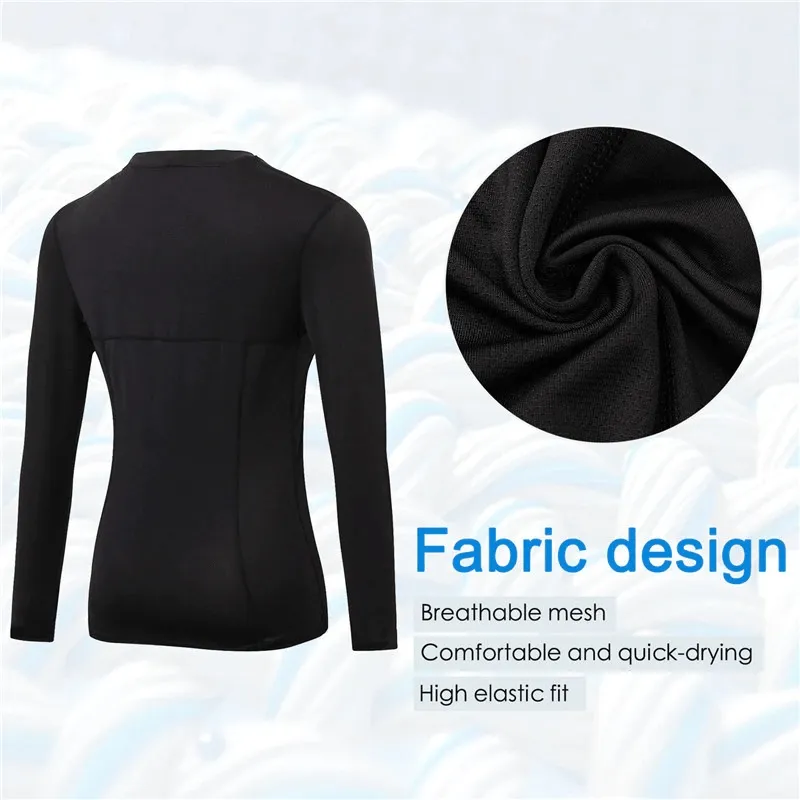 Elastic Long Sleeves Running Top / Women's Gym Compression Sportswear - SF0054