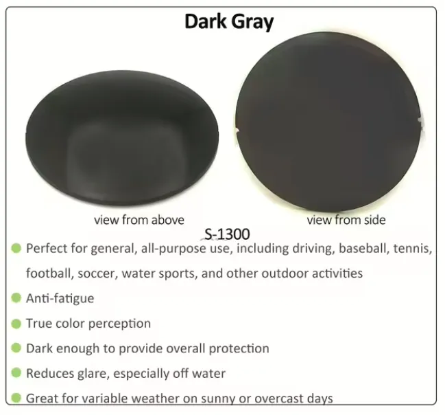 Esnbie 1.61 Index Non Polarized Tinted Lenses
