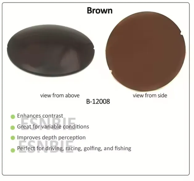Esnbie 1.61 Index Non Polarized Tinted Lenses
