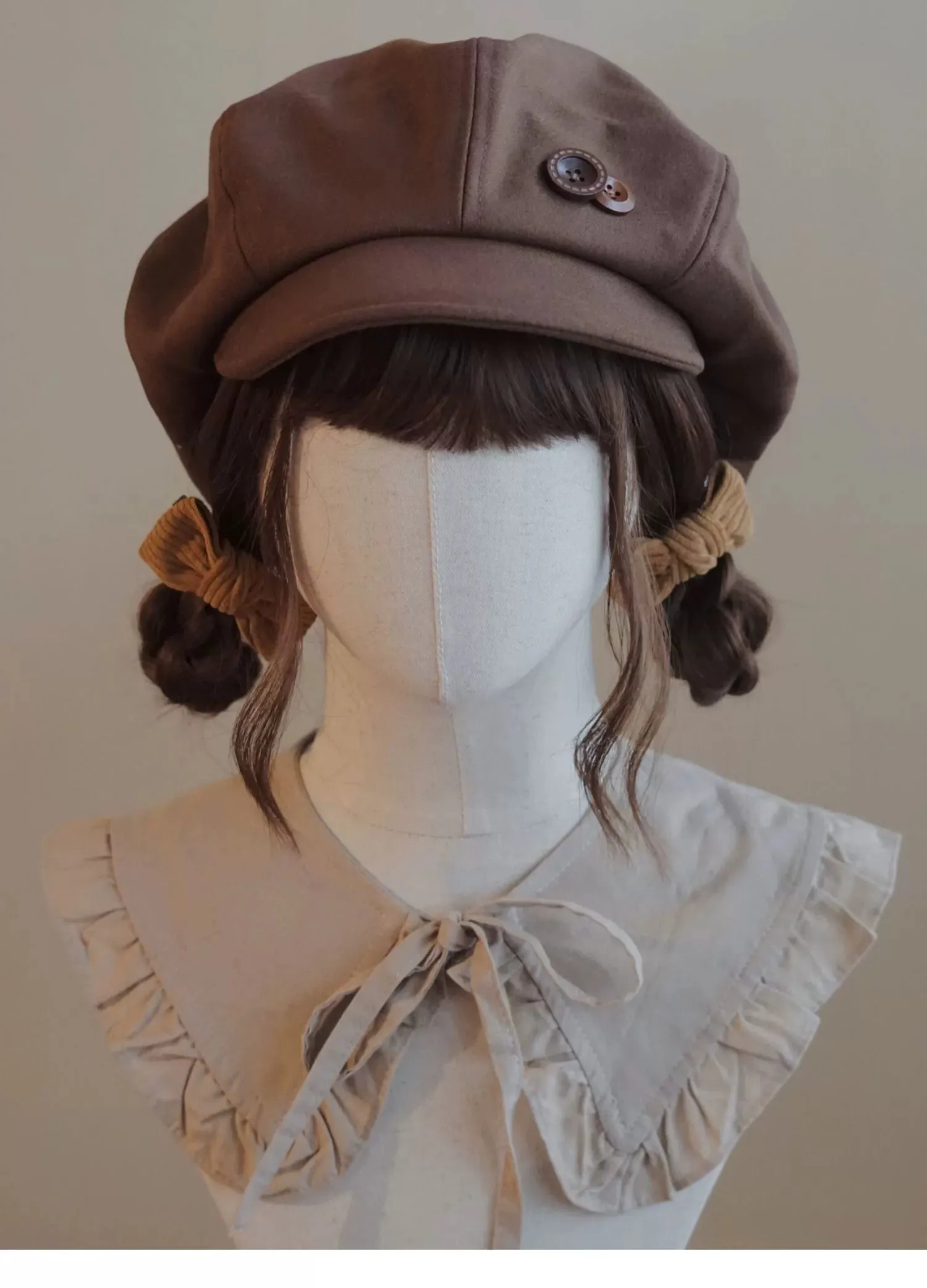 Handmade Beret Autumn-Winter Cloud Beret Duckbill Cap Multicolor