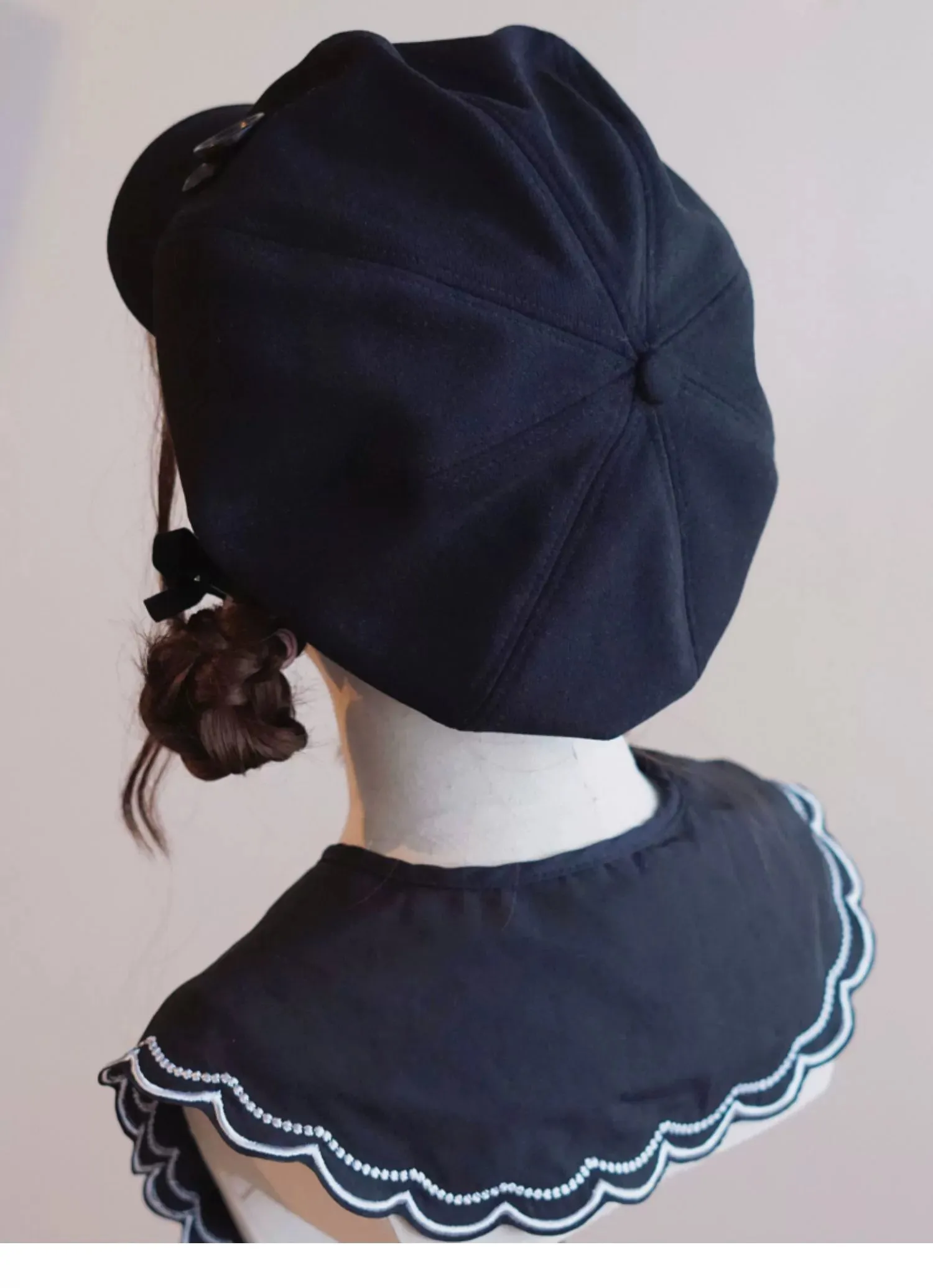 Handmade Beret Autumn-Winter Cloud Beret Duckbill Cap Multicolor