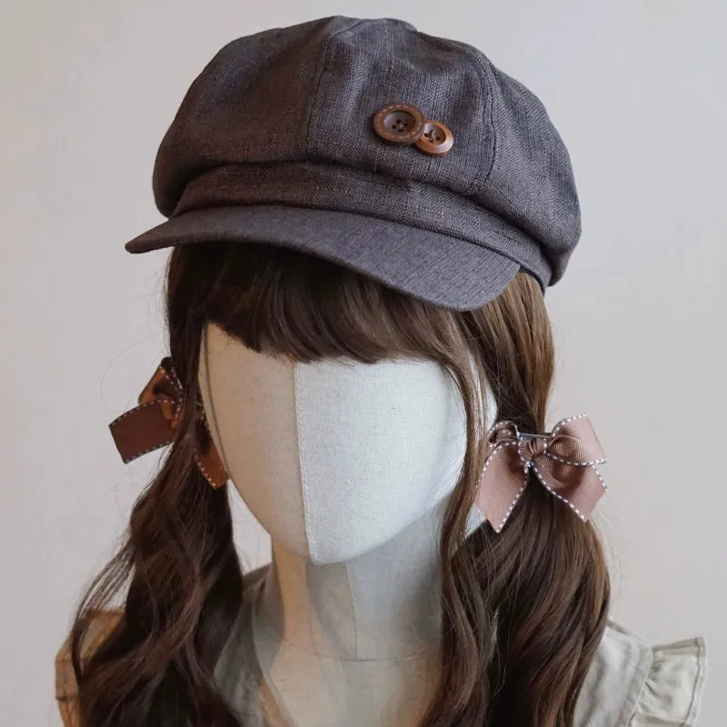 Handmade Beret Autumn-Winter Cloud Beret Duckbill Cap Multicolor