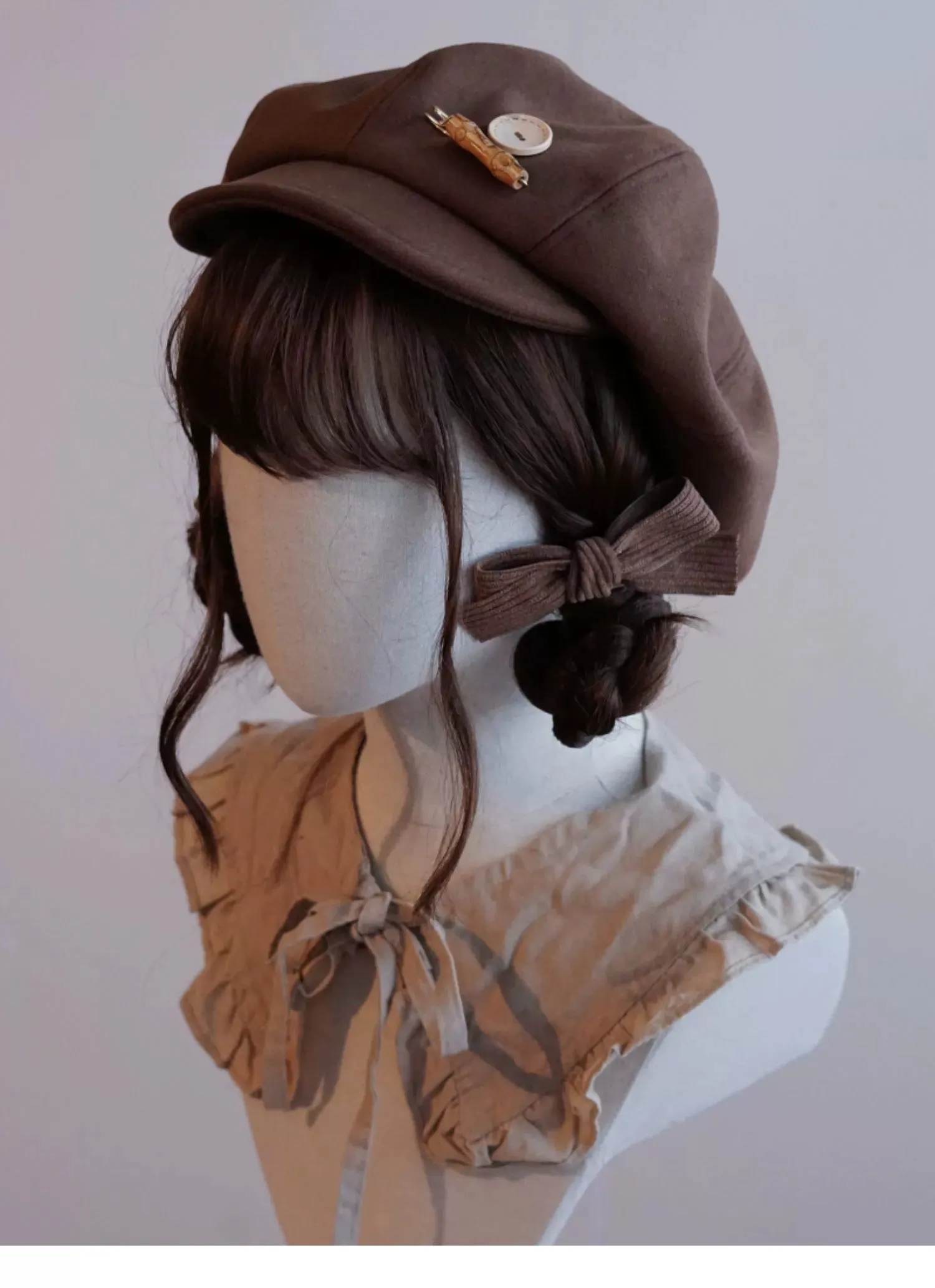 Handmade Beret Autumn-Winter Cloud Beret Duckbill Cap Multicolor