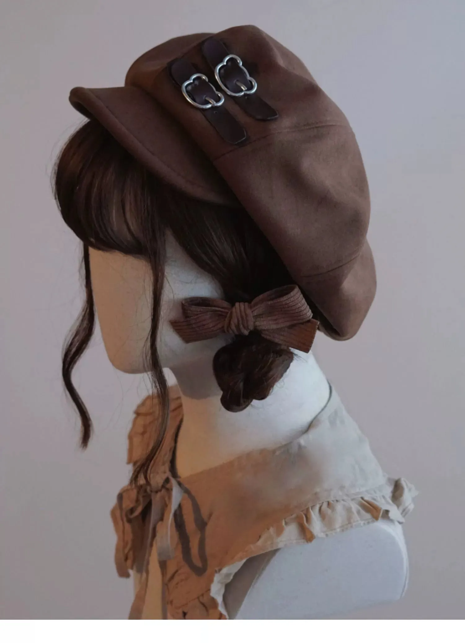 Handmade Beret Autumn-Winter Cloud Beret Duckbill Cap Multicolor