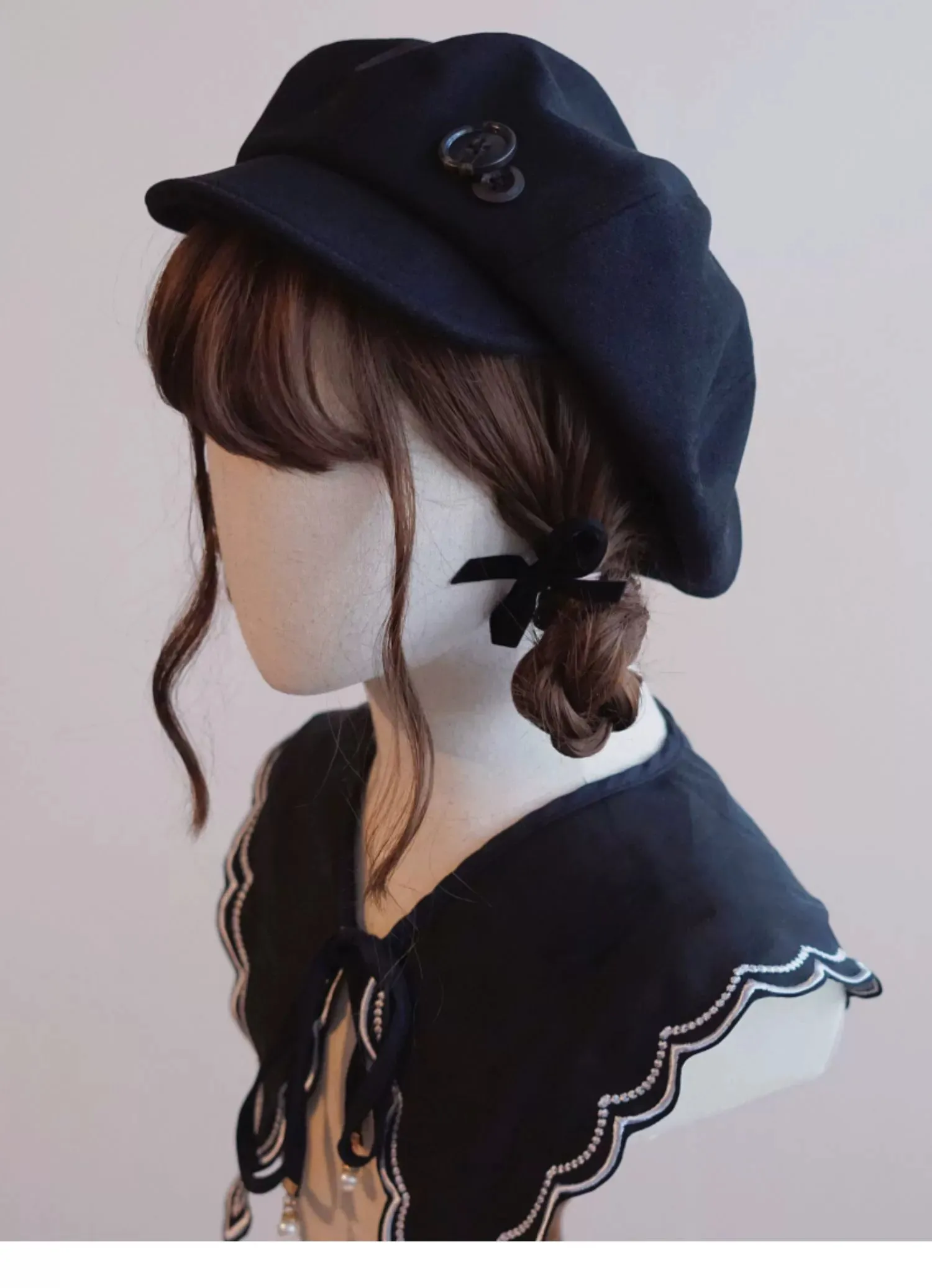 Handmade Beret Autumn-Winter Cloud Beret Duckbill Cap Multicolor