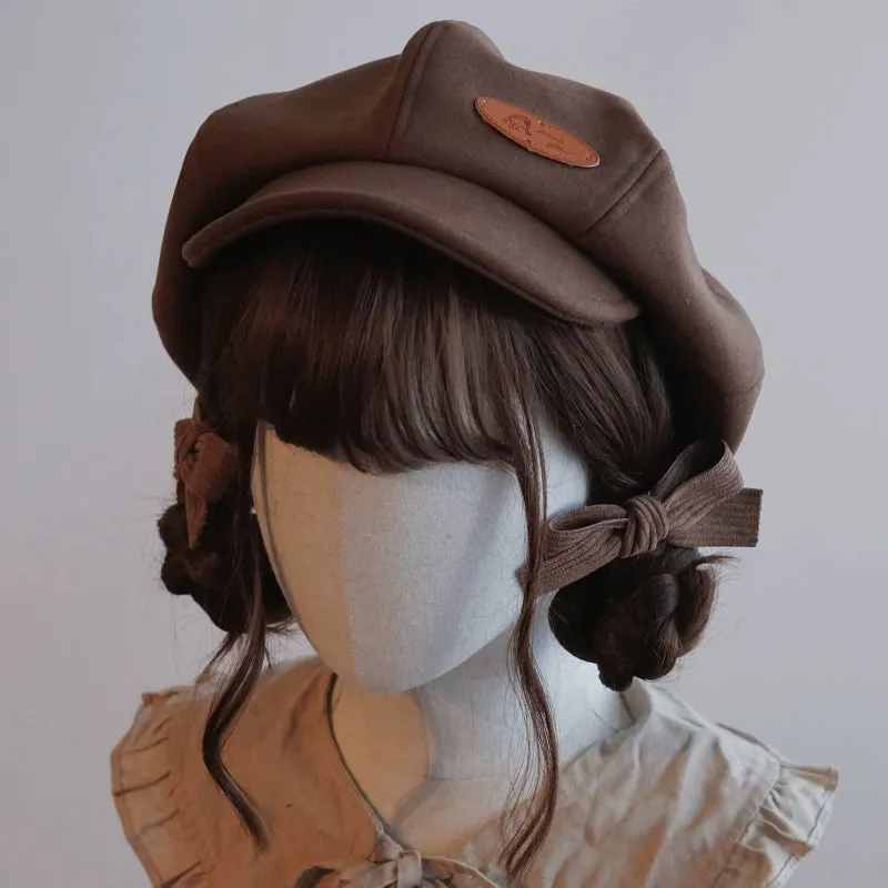 Handmade Beret Autumn-Winter Cloud Beret Duckbill Cap Multicolor