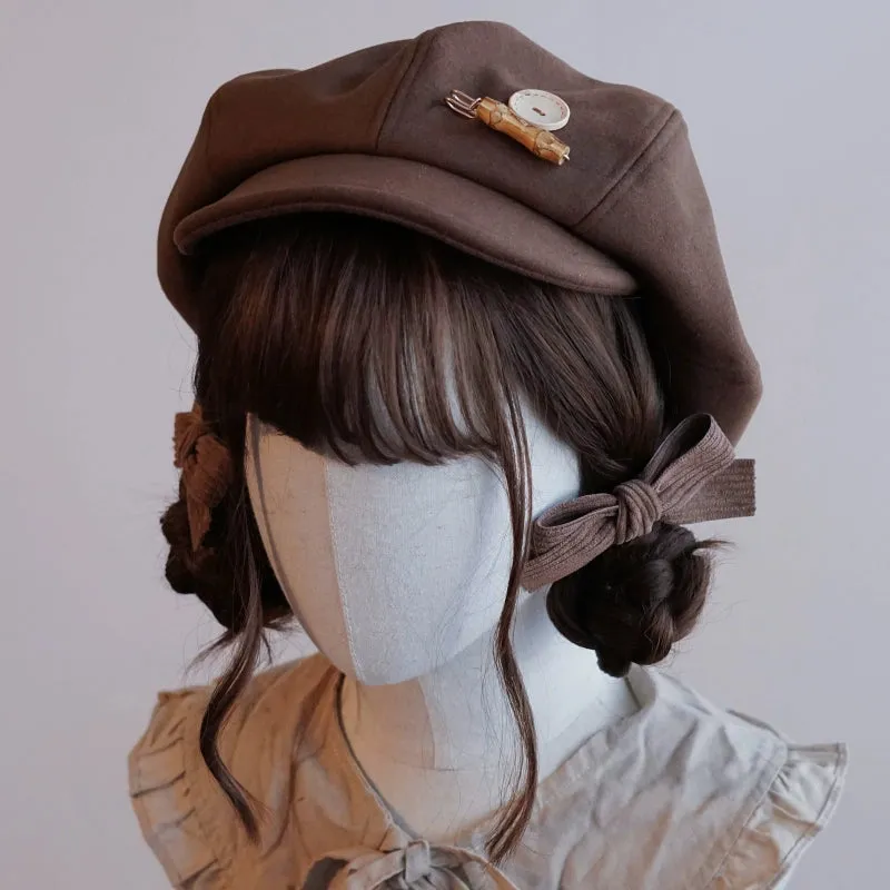 Handmade Beret Autumn-Winter Cloud Beret Duckbill Cap Multicolor