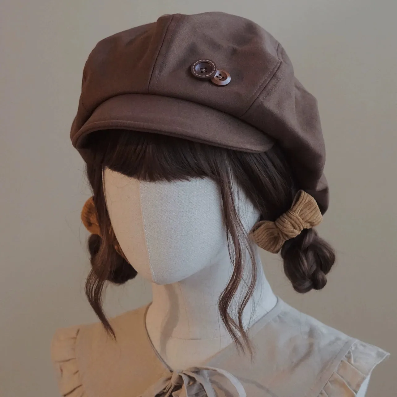 Handmade Beret Autumn-Winter Cloud Beret Duckbill Cap Multicolor
