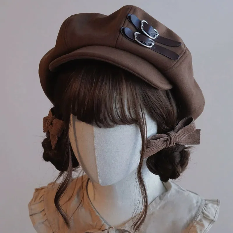 Handmade Beret Autumn-Winter Cloud Beret Duckbill Cap Multicolor