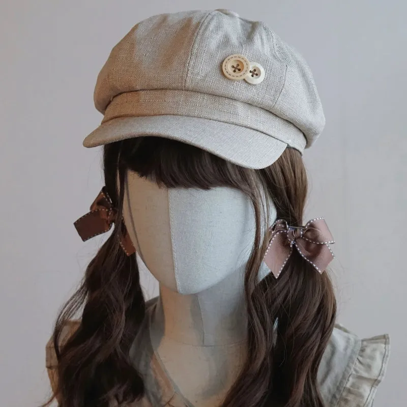 Handmade Beret Autumn-Winter Cloud Beret Duckbill Cap Multicolor