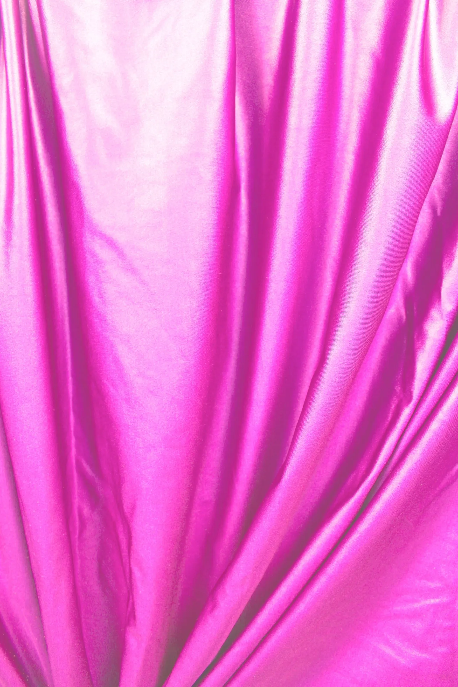 Hot Pink Satin Spandex Fabric Sample