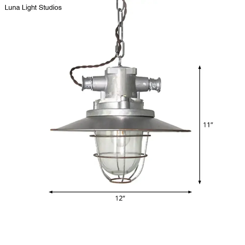 Industrial Metal Pendant Ceiling Lamp: Single-Shade Suspension Lighting for Bistro