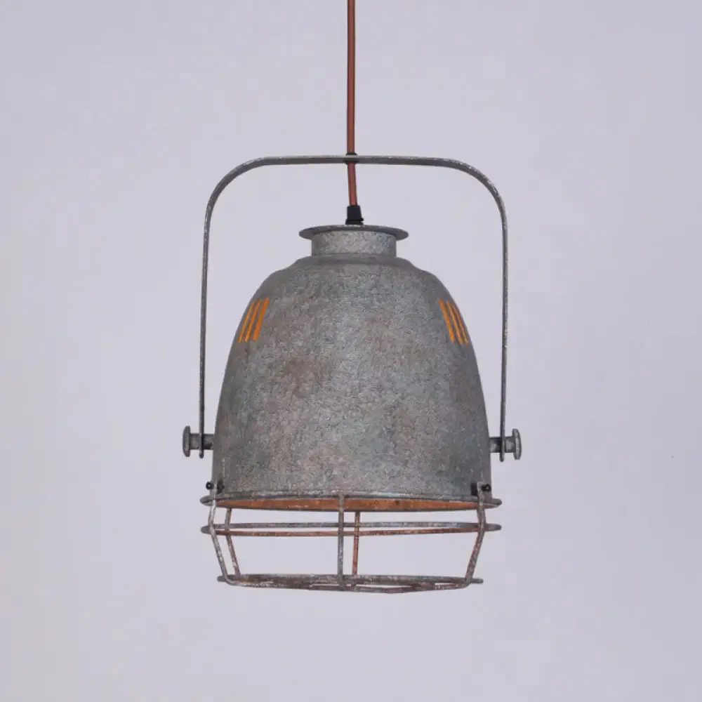 Industrial Metal Pendant Ceiling Lamp: Single-Shade Suspension Lighting for Bistro