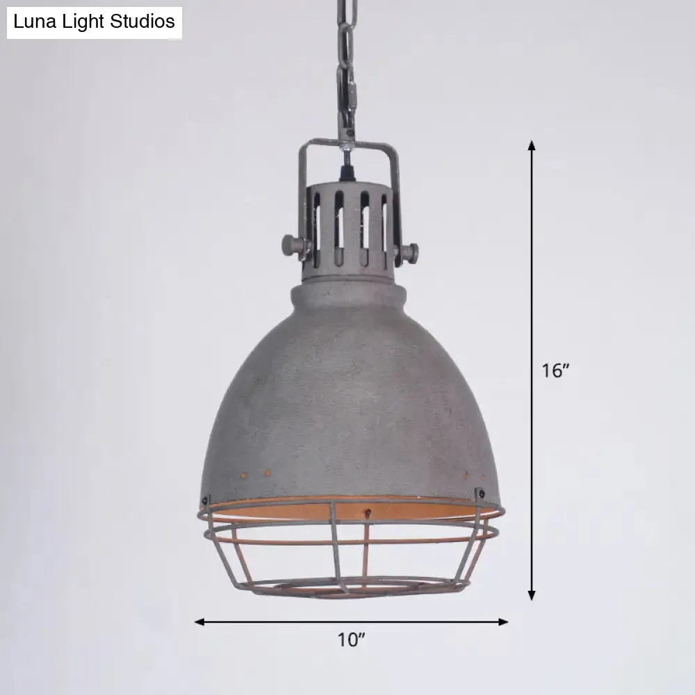 Industrial Metal Pendant Ceiling Lamp: Single-Shade Suspension Lighting for Bistro