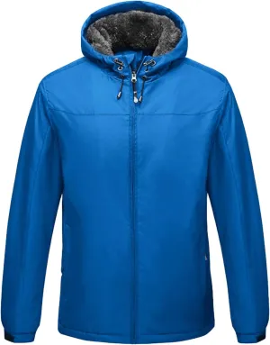 JEShifangjiusu Men's Lightweight Sportswear Jacket Casual Full Zip Windbreaker Jackets Warm Winter Padded Coats Bomber Jacket, Blue 1, Large