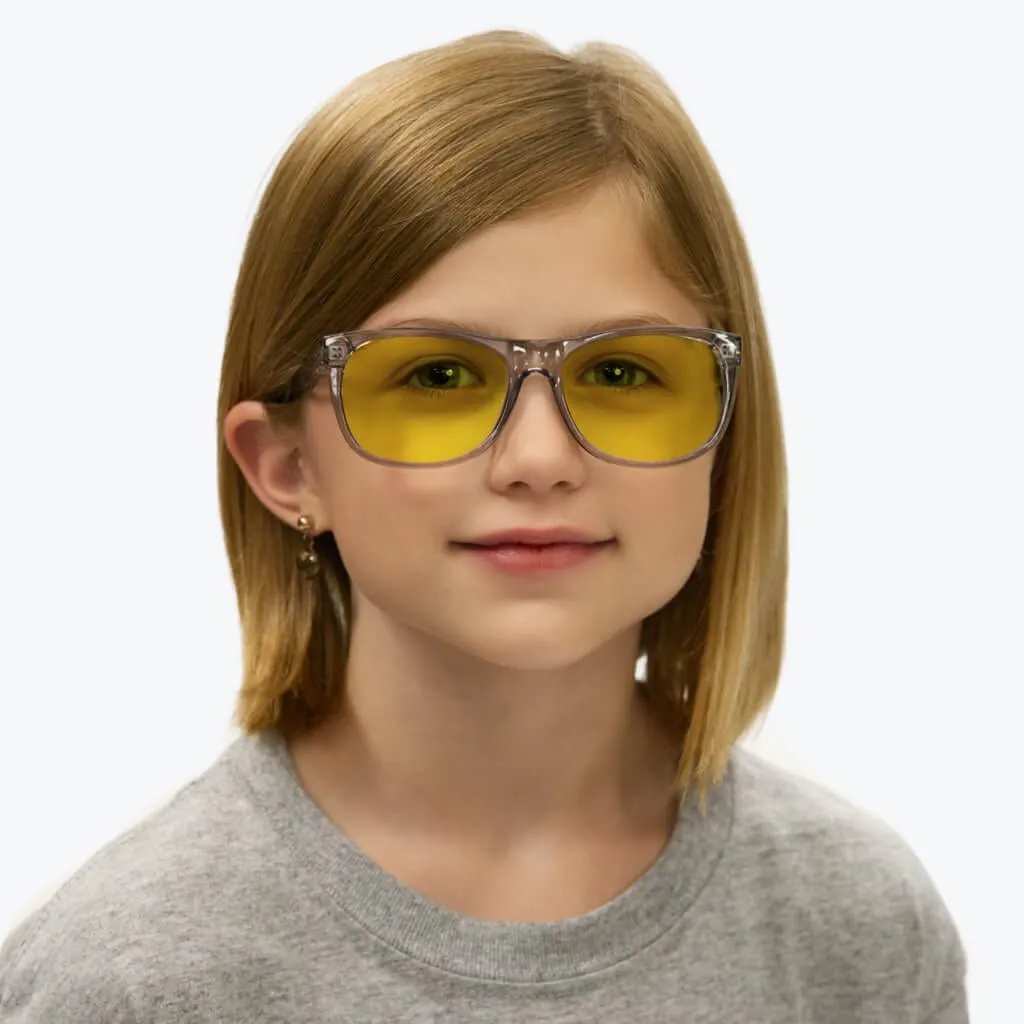 Kids DayMax Wayfarer Glasses - Pearl Grey - Readers