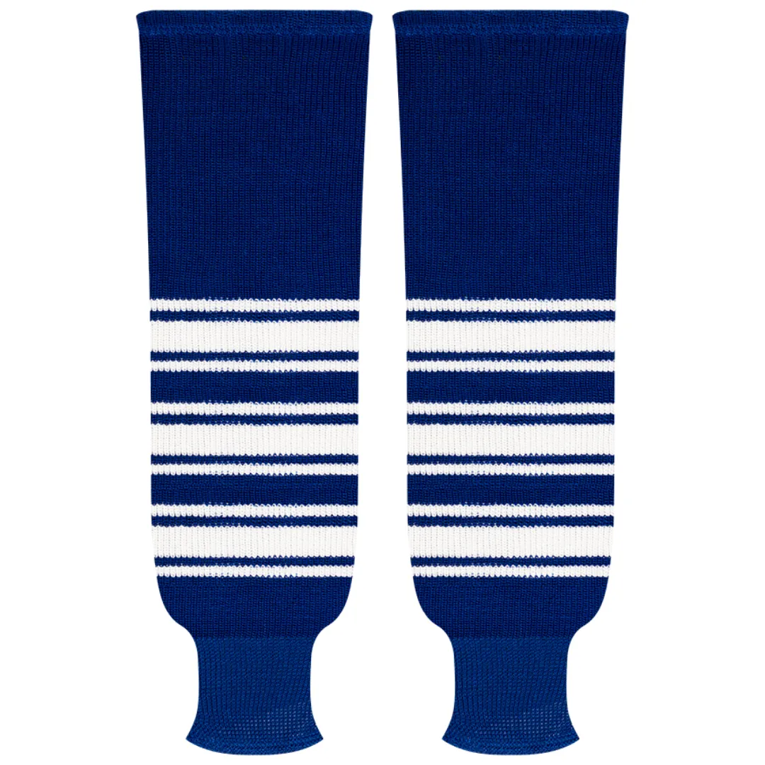 Kobe Sportswear 9824A  Toronto Maple Leafs Away Pro Knit Ice Hockey Socks