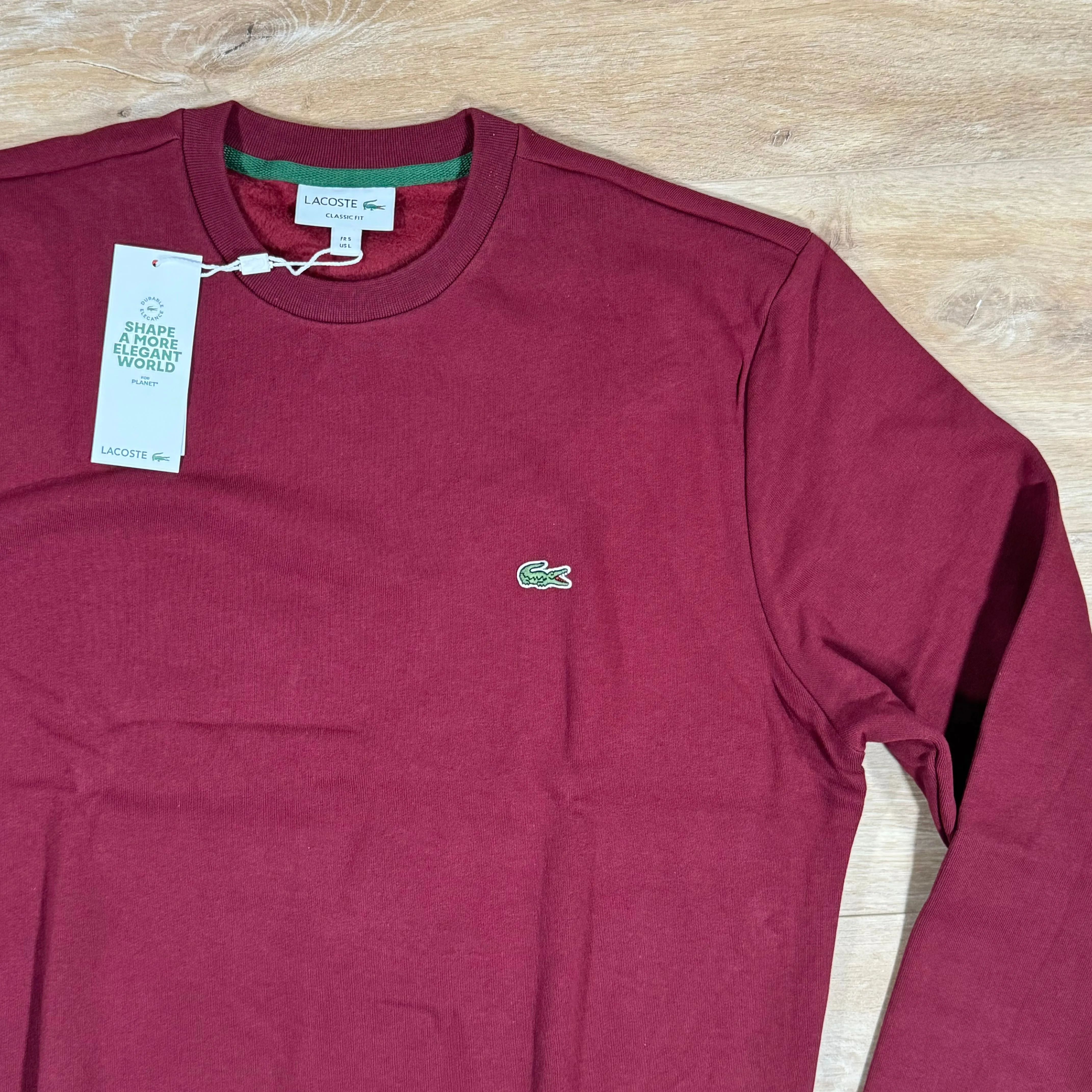 Lacoste Crewneck Sweatshirt in Bordeaux