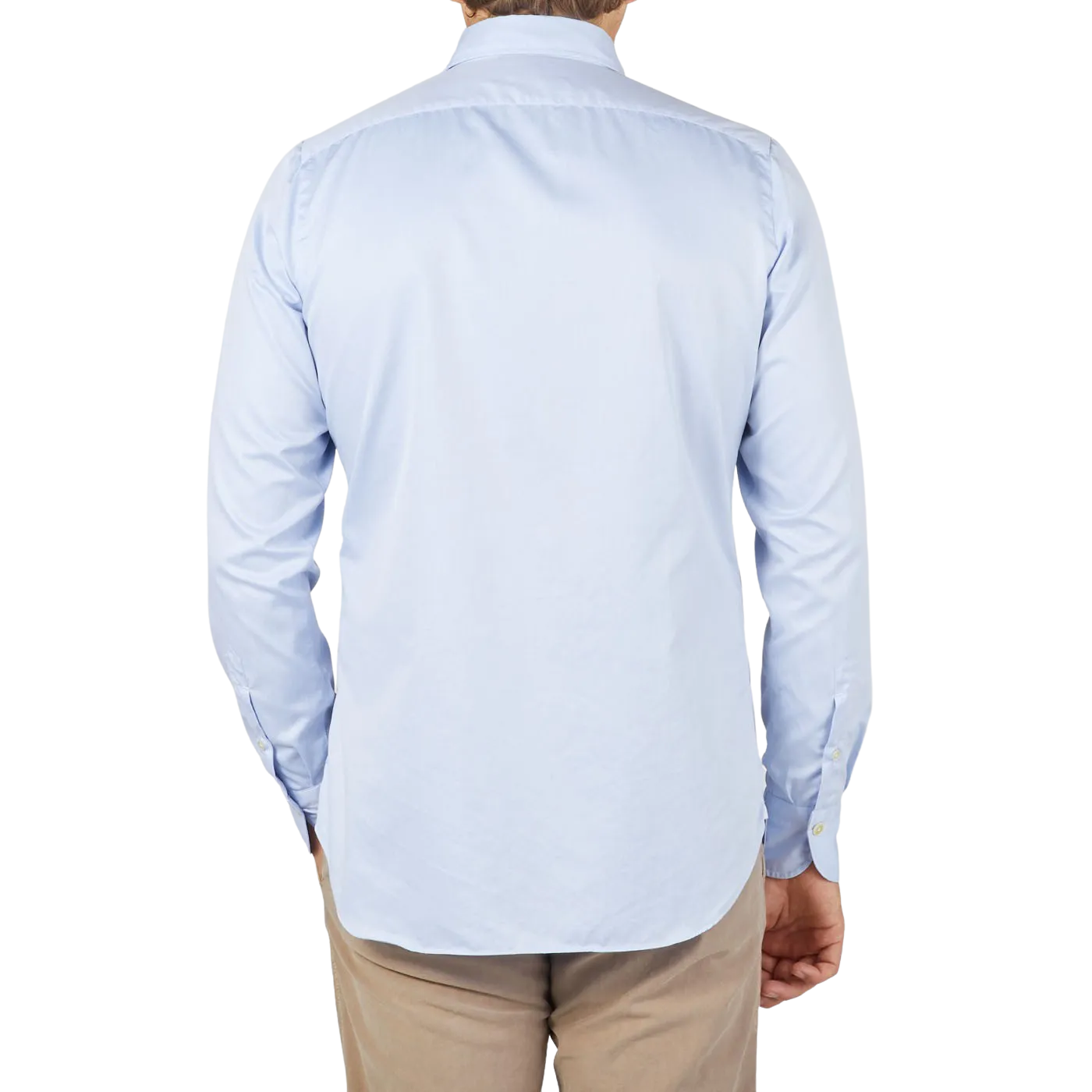 Light Blue Fine Cotton Twill Cut-Away Shirt