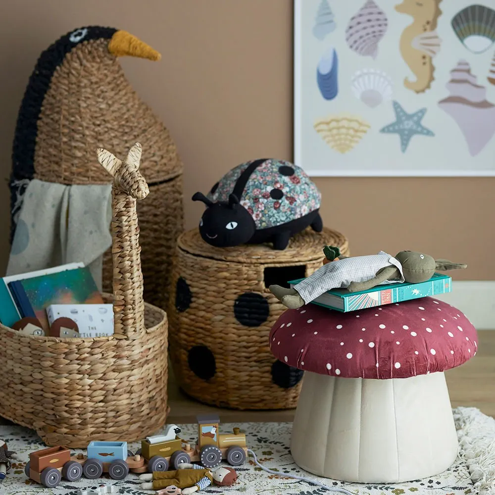 Lue Pouf, Rouge, Polyester