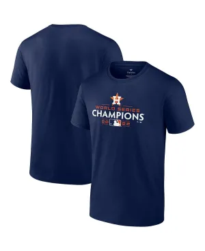 Men's Branded Houston Astros 2022 world series champions Short Sleeve Navy Blue Logo T-Shirt Fanatics ,  blue