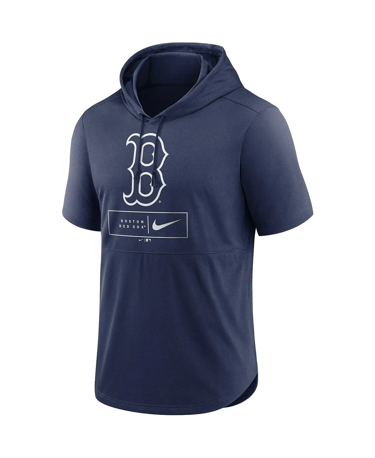 Men's Navy Blue Short Sleeve Hoodie Boston Red Sox Logo Lockup Performance Nike ,  blue
