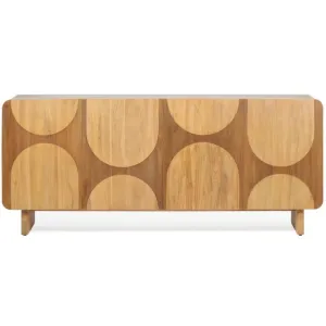 Mid Century Natural Teak Wood Sideboard