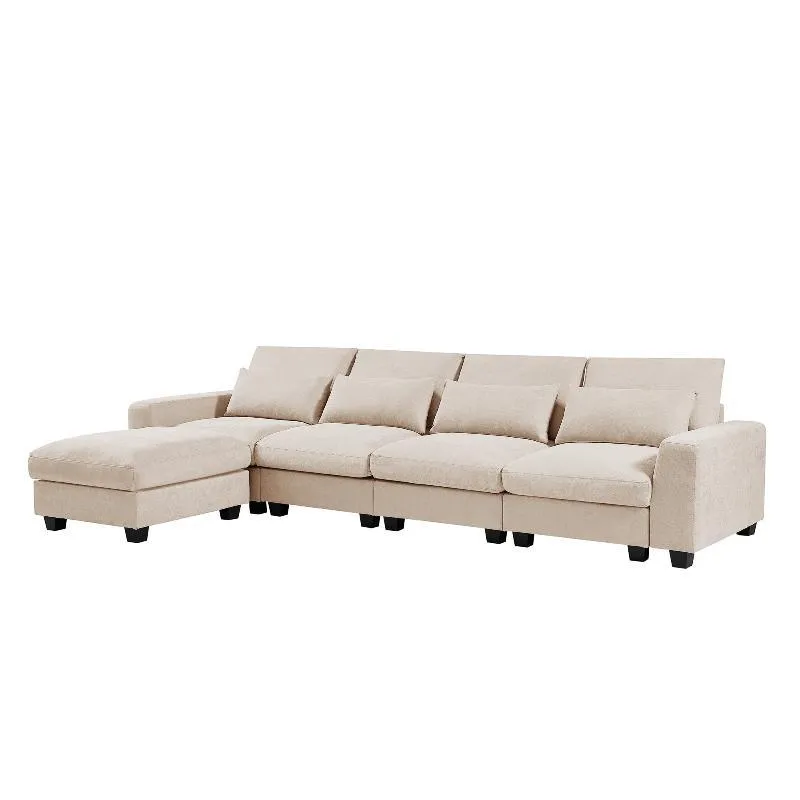 Modern Large L-Shape Feather Filled Sectional