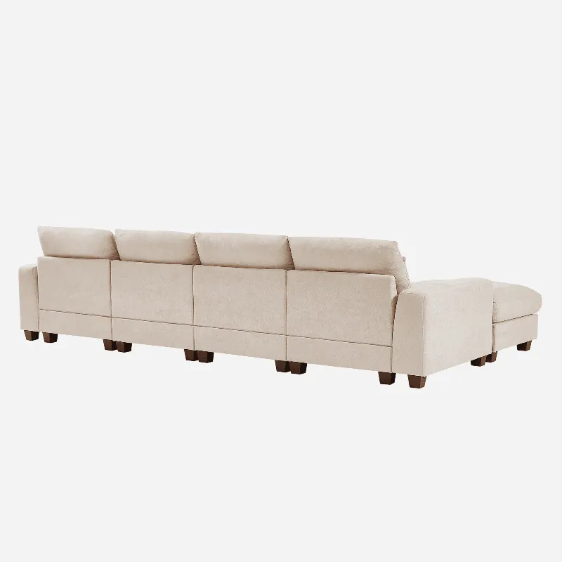 Modern Large L-Shape Feather Filled Sectional