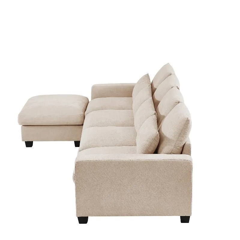 Modern Large L-Shape Feather Filled Sectional