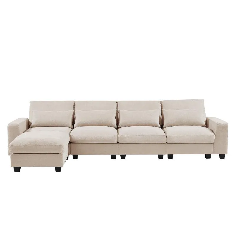 Modern Large L-Shape Feather Filled Sectional