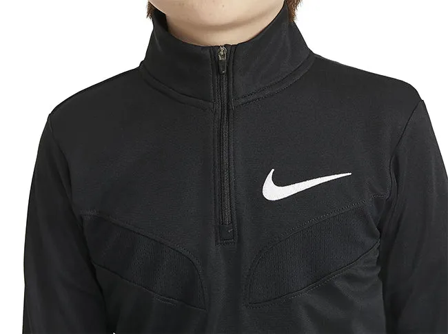 Nike Junior Sportswear Long Sleeve Training Quarter Zip Top Black
