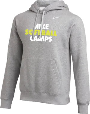 Nike Softball Camps Club Fleece Pullover Hoodie - Heather Grey