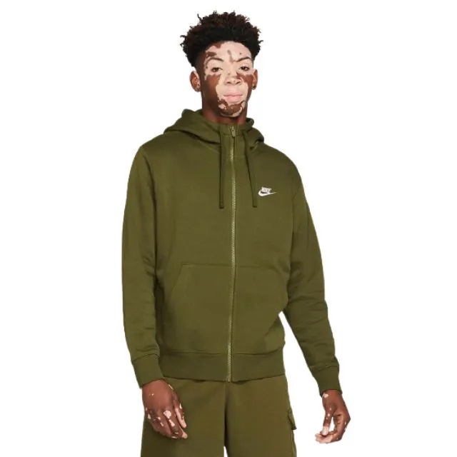 Nike Sportswear Club Fleece Men Lifestyle Hoody Rough Green/White