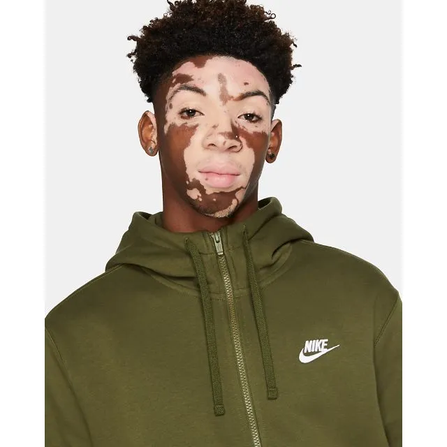 Nike Sportswear Club Fleece Men Lifestyle Hoody Rough Green/White