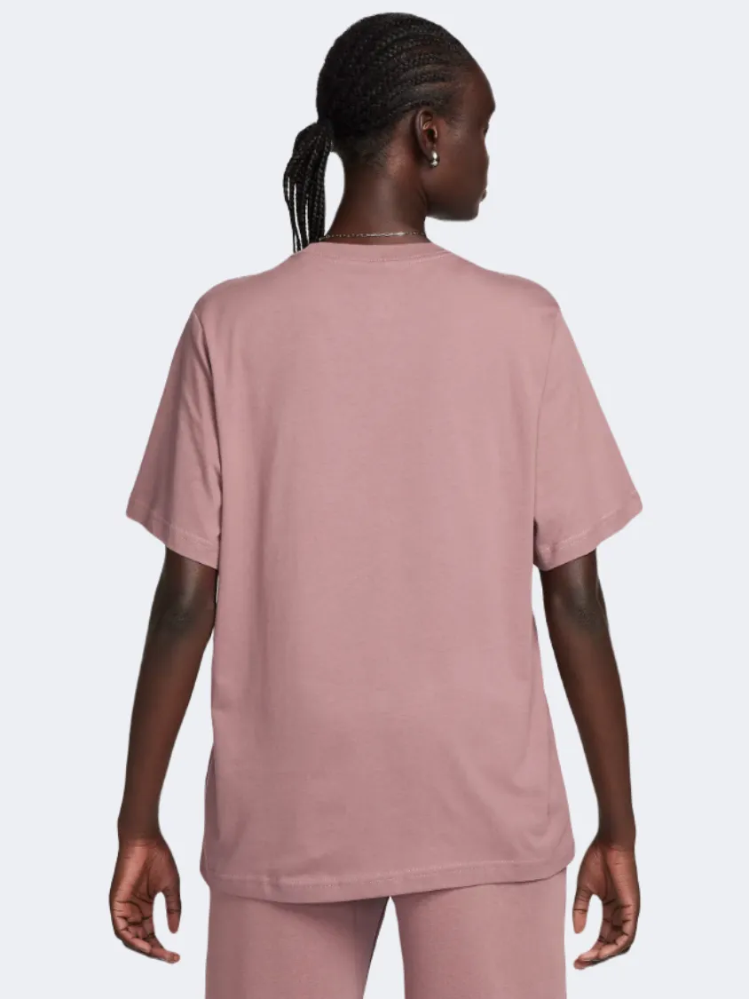 Nike Sportswear Essential Women Lifestyle T-Shirt Smokey Mauve/White