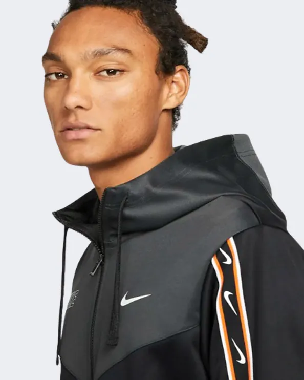 Nike Sportswear Repeat Men Lifestyle Hoody Black/Grey Dx2025-010