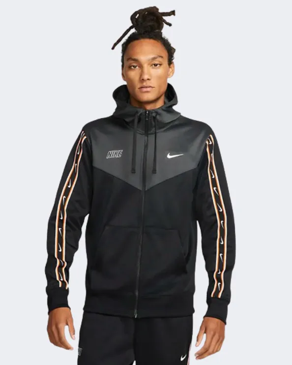 Nike Sportswear Repeat Men Lifestyle Hoody Black/Grey Dx2025-010